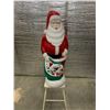 Image 1 : Vintage Christmas Santa Blow Mold-Works