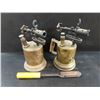 Image 2 : Vintage Brass Blow Torches with Welding Stick