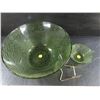 Image 2 : Two Piece Green Glass Set with Anchor Hocking