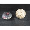 Image 1 : Circular dish with Scents/ Round Sphere Candle Holder with Candle