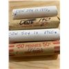 Image 1 : Canada Pennies 1 Cent Circulated, 2 Rolls - 1960s, 1 Roll 1970s, 1 Roll 1967 Dove