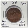 Image 1 : 1852 Bank of Canada half penny