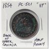 Image 1 : 1854 Bank of Upper Canada half penny
