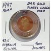 Image 1 : 1997 Proof Sterling Silver Toonie with Gold Plated Core