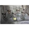Image 1 : Guiness Harp glasses, clear glass that stands 6” high and holds 16 oz when full.  Quantity 6