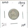 Image 1 : 1904 Canadian, Newfoundland silver 10 cent coin