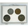 Image 2 : U.S. War Time Coinage. Set of 4. Includes 1943 Zinc & 1945 Bronze Cents & 2 1943P Silver 5 Cents.