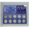 Image 1 : 1930s The Golden Years of the Mercury Dime. Lot of 10 different Silver Mercury Dimes including diffe