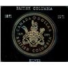 Image 2 : 1971 British Columbia Centennial Silver Dollar. Specimen. Nicely Toned. Housed in its original Royal
