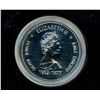 Image 3 : 1977 Queen Elizabeth Silver Jubilee Silver Dollar. Specimen. Bright White. Housed in its original RC