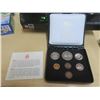 Image 1 : 1974 Winnipeg Centennial 7-coin Custom Set. Includes 2 Cents. Housed in its original RCM maroon case