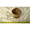 Image 1 : Birch Bark bucket and vintage glass bottle