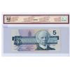 Image 2 : 1986 Canadian 5 dollar bill - Bonin/Thiessen - Prefix GPN 7950288 - BCS graded UNC-62