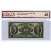 Image 1 : 1938 Dominion Bank of Canada, 10 dollar bill - Carlisle/Rae - 019796 - BCS graded F-15