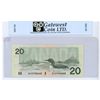 Image 2 : 1991 Canadian 20 dollar bill - Thiessen/Crow - Prefix AIC 7930633 - GWC graded AU-50
