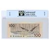 Image 2 : 1988 Canadian 100 dollar bill - Knight/Dodge - Prefix BJS 2081965 - GWC graded UNC-64
