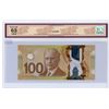Image 2 : 2011 Canadian 100 dollar bill - Macklem/Carney - Prefix FKB 1600958 - BCS graded UNC-63