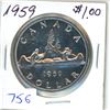 Image 1 : 1959, one dollar silver coin