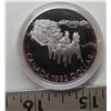 Image 1 : 1992 $1 coin proof Kingston to York stagecoach,  .925 silver