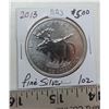 Image 1 : 2013 moose 1oz fine silver $5 coin