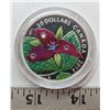 Image 1 : 2014 $20 proof red trillium with crystal dew drops fine silver