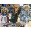 Image 4 : lot of dolls - 2 are porcelain