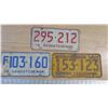 Image 1 : 3 vintage license plates