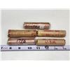 Image 1 : 5 Rolls of Canadian pennies - various years