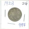 Image 1 : 1928 Canadian 25 cent silver coin