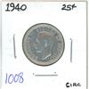 Image 1 : 1940 Canadian 25 cent silver coin