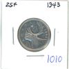 Image 1 : 1943 Canadian 25 cent silver coin