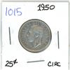 Image 1 : 1950 Canadian 25 cent silver coin