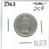 Image 1 : 1963 Canadian 25 cent silver coin