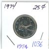 Image 1 : 1974 Canadian 25 cent coin
