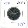 Image 1 : 1981 Canadian 25 cent coin
