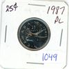 Image 1 : 1987 Canadian 25 cent coin