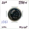 Image 1 : 1998 Canadian 25 cent coin