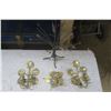 Image 1 : 3 x Wall Hanging Candle Holders / 1 Decorative Metal Tree