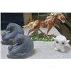 Image 1 : Horse / Owl / Mother and Cub - Glass Figurines