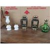 Image 1 : 5 X Oil Lantern - 2x Perfume Lamps / 2 x Brass Lamps / 1 Green Glass Lamp