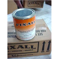 Fixall Porch Floor/Deck Tile Red 205 Enamel, 5127 Naples Blue qts, 2122 Flat Black qts,Walnut 1/2pts