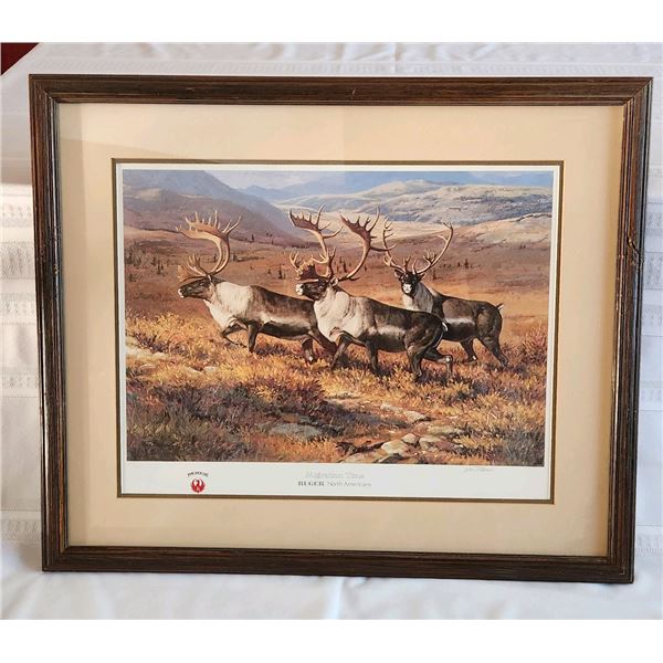Migration Time - Leon Parson - Ruger Print - 3 Caribou - #107/950