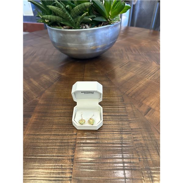 14kt Whitehall Jewlers Gold heart earrings