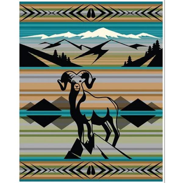 Pendleton Blanket, Big Horn Sheep Limited Edition  Size:64X80