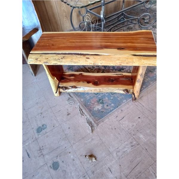 Cedar Bench and Coffee Table