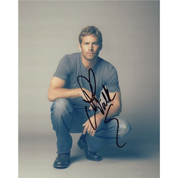 Paul Walker signed photo