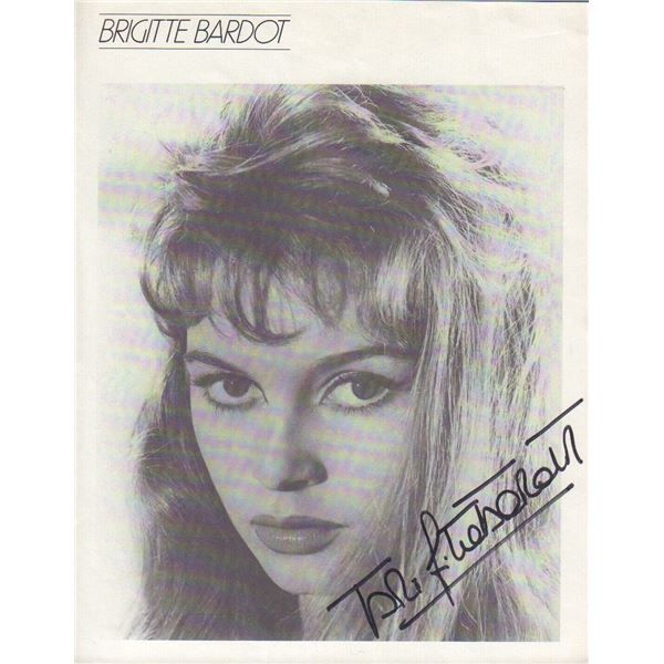 Brigitte Bardot signed photo