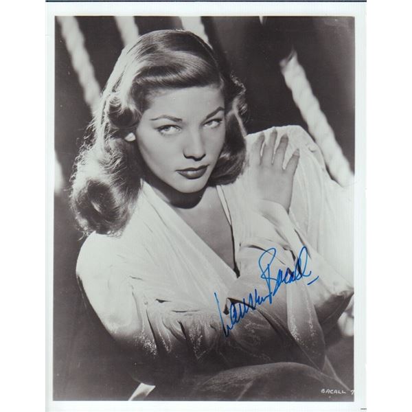Lauren Bacall signed photo