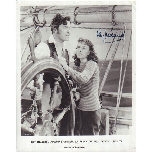 Ray Milland signed photo