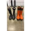 Image 1 : SIZE 10 RUBBER BOOTS AND SIZE 12/13 SPIKED RUBBER BOOTS